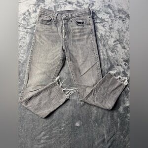 Levi 501 S Button Fly Gray Jeans